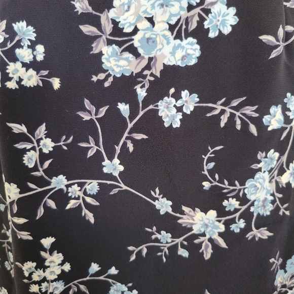 Maurices | 90s Vintage Navy + Blue Floral Mini Dress - Picture 4 of 7
